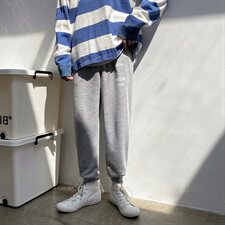 港风休闲裤男韩版印花宽松潮流束脚裤百搭运动卫裤N，男装休闲裤，星座1501