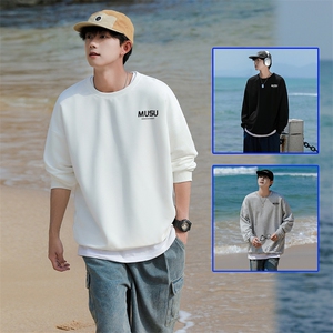 W35情侣字母圆领秋冬卫衣常规P28 加绒P38 S-5XL 支持定制班服潮图片