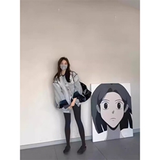 ins日系2026新品复古感无领水洗夹克牛仔外套新款简约文艺，男装工装外套，星座601-1
