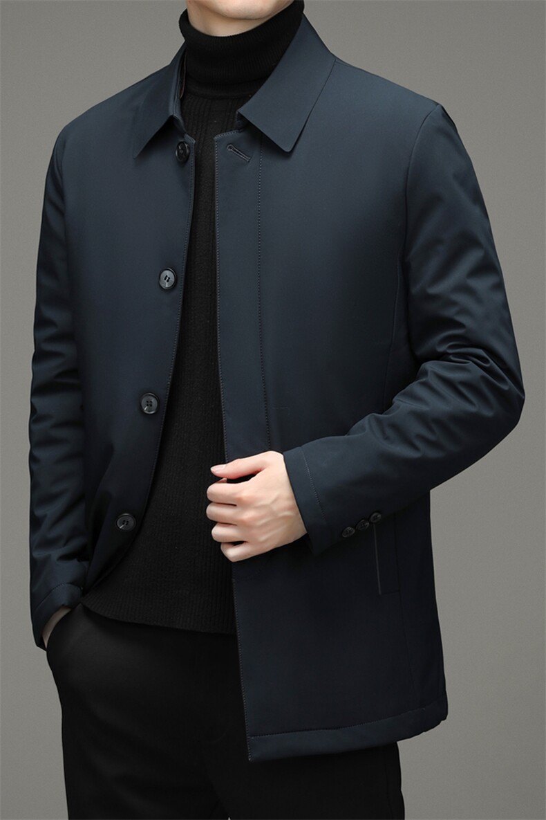 爸爸外套秋冬中年商务休闲男款夹克棉衣中老年时尚男MY9815-P195图片
