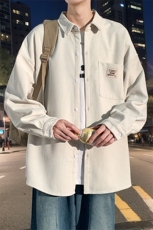 衬衫男秋季新款港风宽松长袖灯芯绒衬衣CS025-P38(现货），男装衬衫，星座214-3