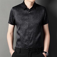 夏季新款2022中年男士短袖衬衫休闲免烫爸爸装衬衣上衣，男装衬衫，电商B212（原钱塘6029）