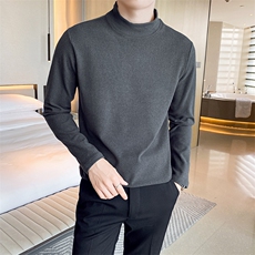 秋冬男保暖卫衣体恤上衣半高领T617-P35，男装T恤，星座1012-1