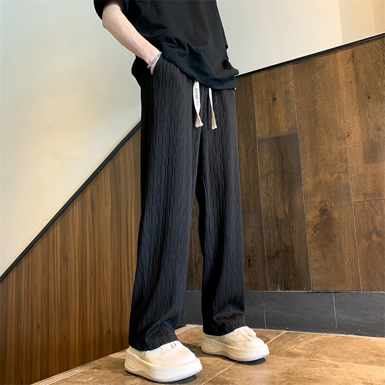 纹理感高级感抖音品质冰丝休闲裤XZ603-K326-P50控68,男装休闲裤,星座603