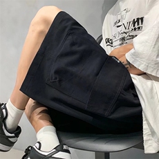 夏季百搭宽松休闲裤男高街工装短裤五分裤DK512/P32，男装牛仔裤，电商D202-1