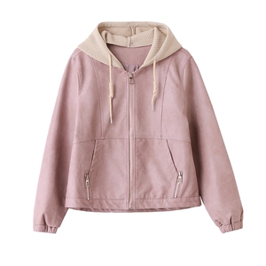 皮衣外套女短款2025新款春秋小个子韩版宽松时尚休闲PU皮夹克上衣图片