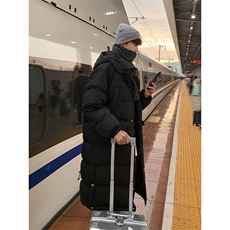 90%鸭绒长款羽绒服D5566-TP245348长款休闲连帽保暖羽绒服，男装羽绒服，电商A102