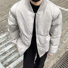美式复古纯色飞行员棉服外套男潮牌宽松加厚保暖棉衣冬季潮p108，男装棉衣，电商C307