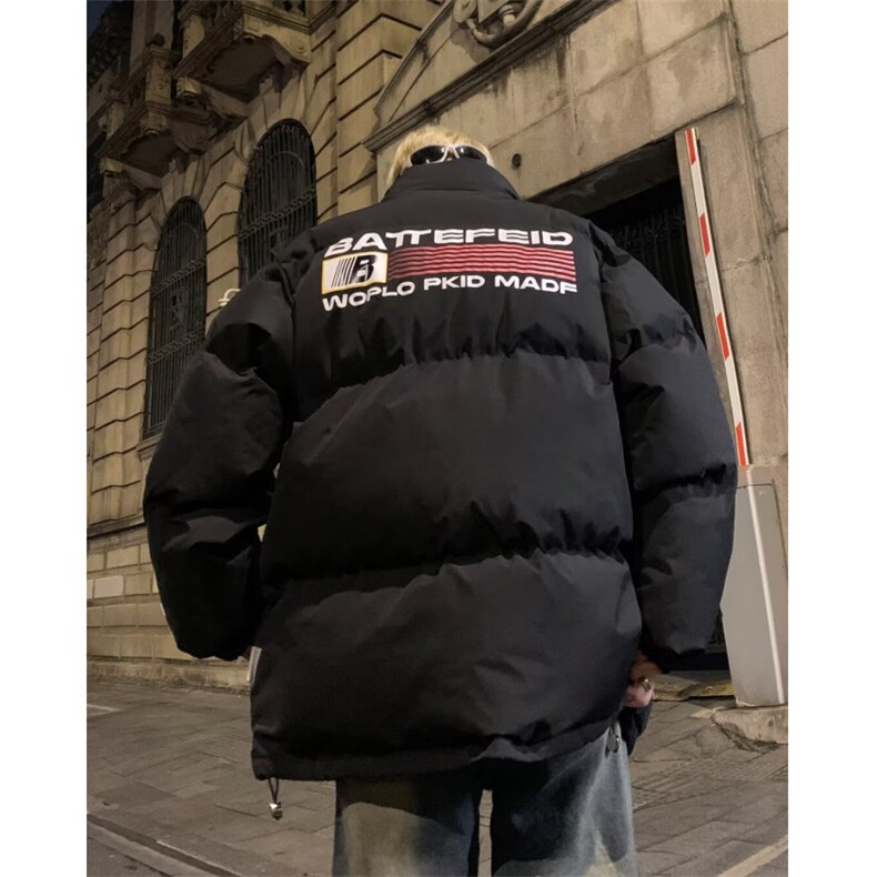 潮牌美式复古字母面包棉服男冬季情侣高街棉衣外套MY233,男装棉衣,星座1116A-1（原606A）
