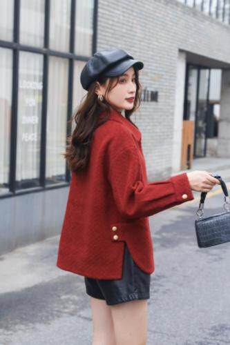 冬季新款，菠萝呢外套，女装，艾伊贝雪