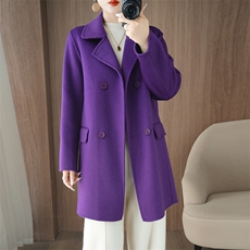 2025年秋季新款百搭女士大衣，女装双面呢大衣，乾庄羊绒