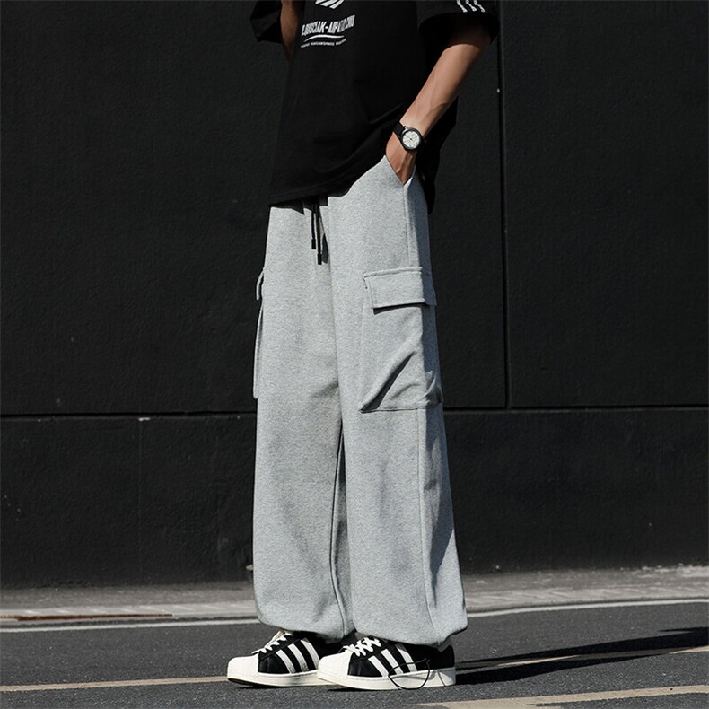 2024现货高品质宽松工装卫裤休闲大码运动阔腿裤男A351-A052-P60，男装休闲裤，电商A351