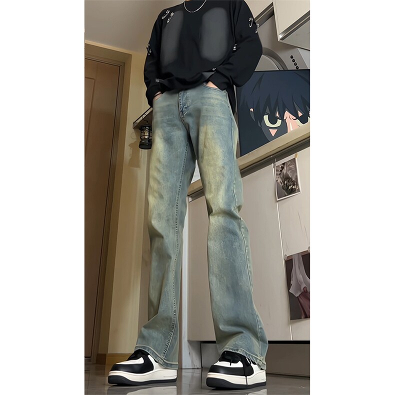 现货1万量大可谈！美式高街裤子长裤弹力牛仔裤NZK01-P3868，男装牛仔裤，星座617B