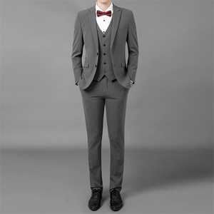 ASD17211春季新款男士西服礼服西装修身商务休闲男装西服三件套装图片