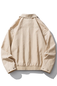 白底大码M-5XL夹克男情侣百搭外套男100%聚酯纤维JK8742P75控108图片