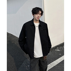 8XL-M春季水洗帆布短款夹克男生vintage美式复古工装外套JK003P98，男装夹克，电商B312