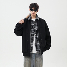 上新休闲痞帅工装翻领夹克潮流美式青少年外套XZ301b-2-JK2589P78，男装夹克，星座301B-2（原A443-1）