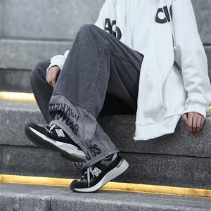 美式街头hiphop裤子ins高街潮秋季复古牛仔裤  S7079 P40图片
