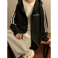 卫衣开衫男女连帽外套春秋新款宽松百搭上衣XZ102B-1W2558P65，女装短外套，星座102B-1