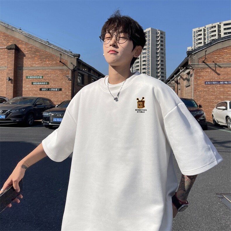 麂皮绒！重磅麂皮绒短袖t恤男JPDX204-特P19控38,男装T恤,电商B367