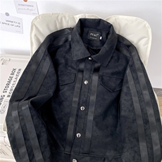 织带皮纹皮衣夹克外套美式男士短款翻领皮上衣服潮JK0783-P78，男装夹克，星座308B-2