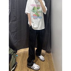 美式高街hiphop冰丝铆钉微喇休闲裤货号K2426P55，男装休闲裤，电商A063