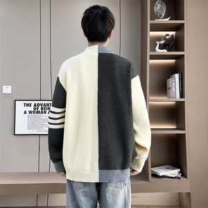 【直播】8730-P65 2025年秋季时尚毛衣针织开衫男士宽松长袖图片