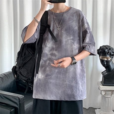 2023新款扎染短袖T恤夏季男女潮流高街港风衣服短TT170-P20，男装T恤，星座512-2
