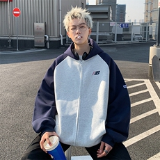 WY601-P42秋美式连帽宽松型开衫卫衣外套现货，男装卫衣，星座1503