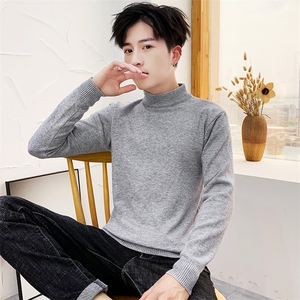 男跑量新款半高领针织衫毛衣时尚帅气1018-M001-P19-4XL-5XL-P22图片
