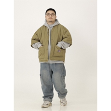 1506-1/M22971/P72冬款日系简约葫芦纹宽松短袖外搭叠穿棉衣男，男装T恤，星座1506-1