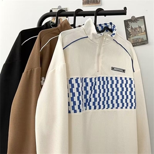 卫衣外套男春秋季休闲长袖衣服华夫格外套W3019P30图片