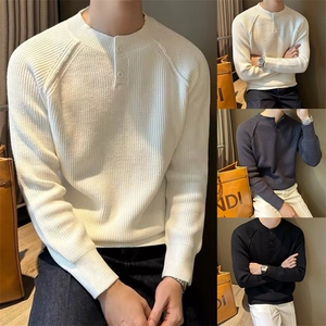 韩版秋冬季潮流休闲厚款毛衣男套头细条打底针织衫男生MY520 P53图片