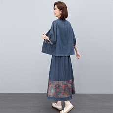 2025年夏季新款休闲牛仔套装裙，女装套装/套裙，悦见她