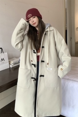 1港风情侣牛角扣加棉呢大衣男可拆卸帽外套男FY8716P138控188，男装毛呢大衣，星座226-2