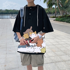 LD54162-P45连帽短袖t恤男大码胖子带帽五分袖中袖，男装T恤，电商A040