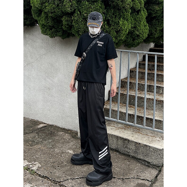 B221美式ins街头hiphop休闲情侣宽松运动裤子LK23117-P60控78，男装休闲裤，电商B221