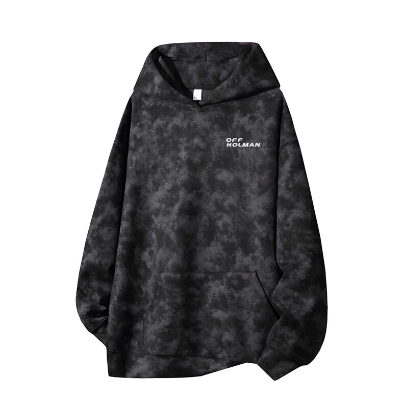 得物供货、重磅420克现货麂皮绒扎染卫衣HD019-1-WL25256ZR-P45,男装卫衣,电商019-1