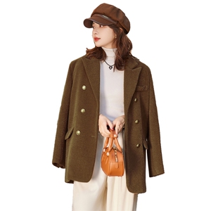 高品质！短款毛呢羽绒服女洋气2024年冬季新款高级感保暖显瘦90绒图片