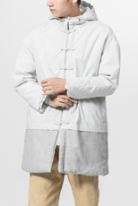 冬装大码风盘扣复古中长款棉衣中式改良保暖外套MY19/P130，男装棉衣，钱塘713