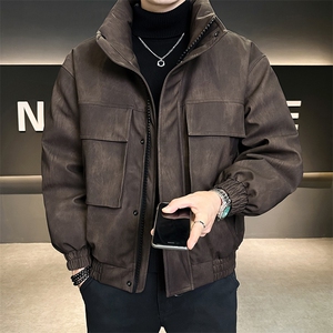 新标90白鸭绒 2025年时尚潮流保暖皮羽绒服男YR6065-P260图片