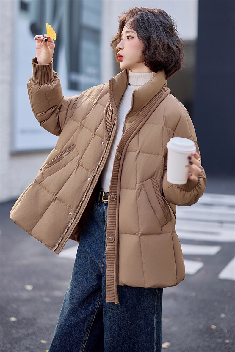 2024年冬季立领90白鸭绒羽绒服新款,女装羽绒服,仟媚宠