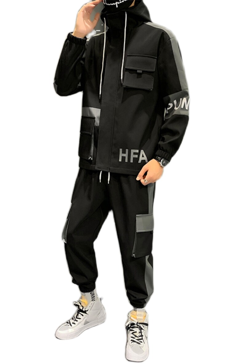 秋季男士套装休闲运动服帅气搭配一套工装夹克外套D05/90,男装夹克,电商B226-2（原B217-2）