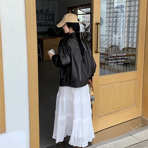 现货2024新美拉德穿搭口碑仿羊皮宝藏私服C位复古皮衣外套女秋冬图片