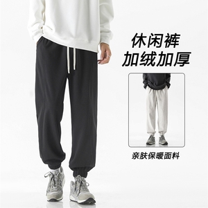 百搭休闲加绒裤男秋冬季新款潮流宽松卫裤X1635特批39加绒特批49图片