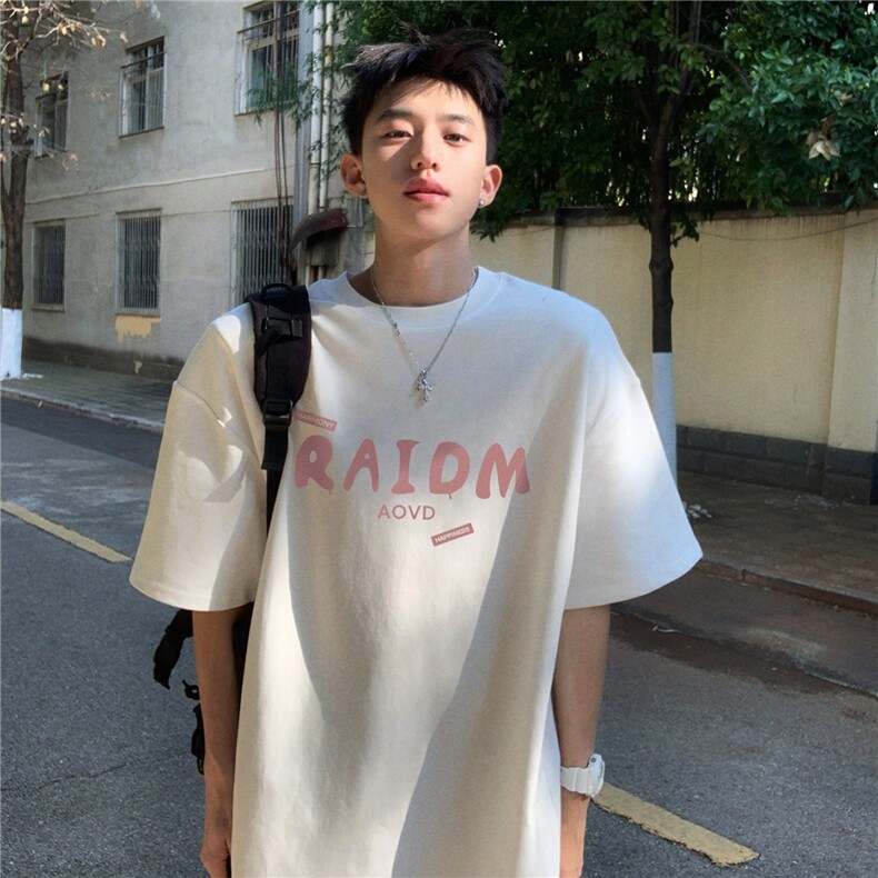 美式潮牌夏季新款设计感字母t恤男生青少年休闲体恤宽松FTX1385,男装T恤,星座208-5