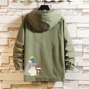 JK41152-P85 加棉款-P115  纯棉连帽夹克男士大码工装夹克男 砖墙图片
