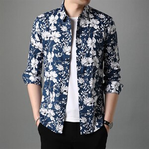 BJ2101男式服装秋季新款衬衫男长袖翻领休闲四季可穿衬衣P51图片