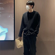 男士纯色开衫毛衣休闲外套韩版潮流针织马甲HB28P48，男装针织衫/毛衣，星座1116-2