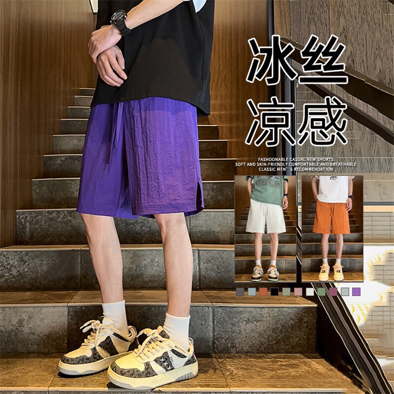 抖音品质男宽松直筒冰丝运动短裤A146-GY251特p21量大优,男装牛仔裤,HDA146